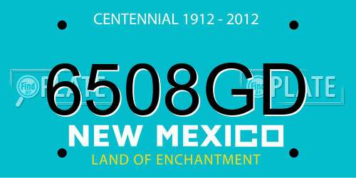 6508GD New Mexico License Plate