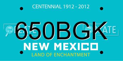 650BGK New Mexico License Plate
