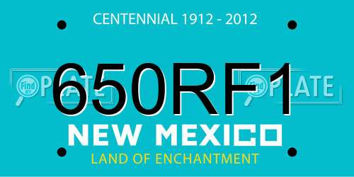 650RF1 New Mexico License Plate