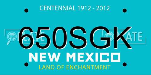 650SGK New Mexico License Plate