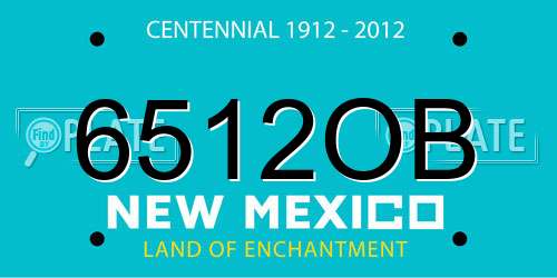 6512OB New Mexico License Plate