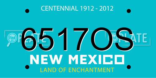 6517OS New Mexico License Plate