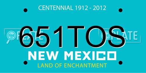 651TOS New Mexico License Plate
