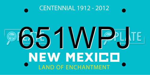 651WPJ New Mexico License Plate