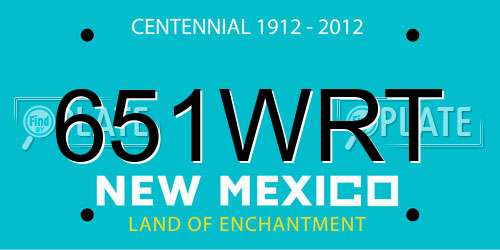 651WRT New Mexico License Plate