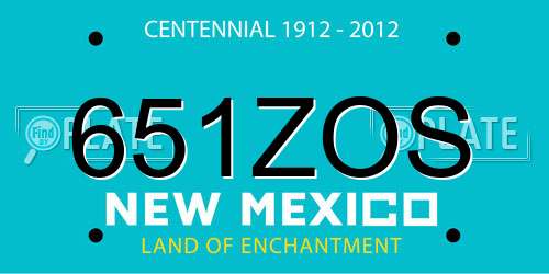 651ZOS New Mexico License Plate