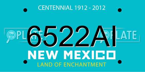 6522AI New Mexico License Plate