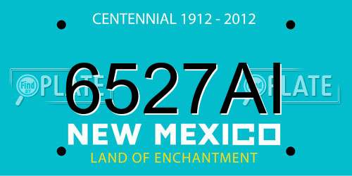 6527AI New Mexico License Plate