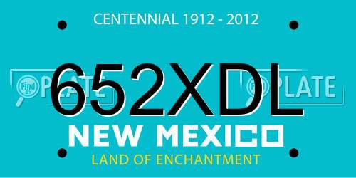 652XDL New Mexico License Plate