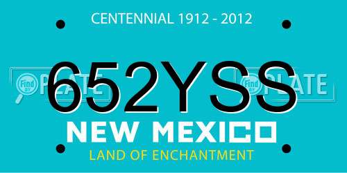 652YSS New Mexico License Plate
