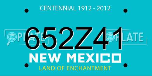 652Z41 New Mexico License Plate