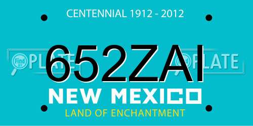652ZAI New Mexico License Plate