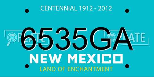 6535GA New Mexico License Plate