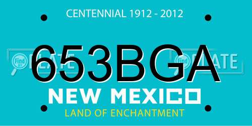 653BGA New Mexico License Plate