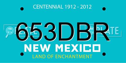 653DBR New Mexico License Plate