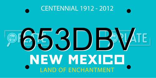 653DBV New Mexico License Plate