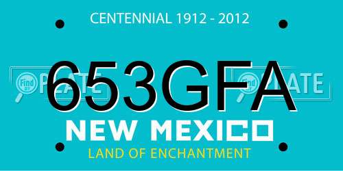 653GFA New Mexico License Plate