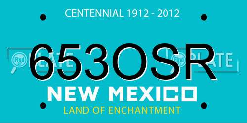 653OSR New Mexico License Plate