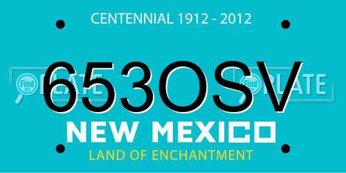 653OSV New Mexico License Plate