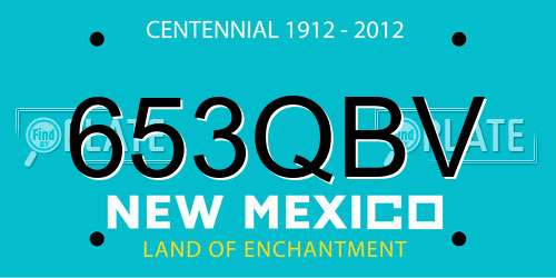 653QBV New Mexico License Plate