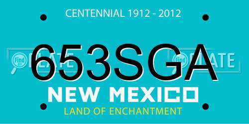 653SGA New Mexico License Plate