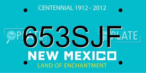 653SJF New Mexico License Plate
