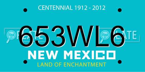 653WL6 New Mexico License Plate