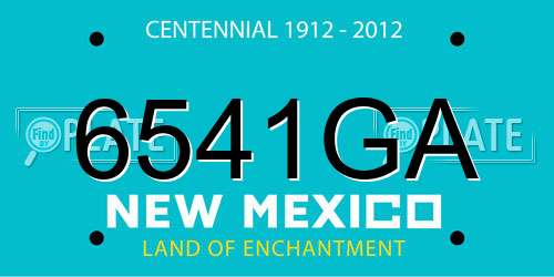 6541GA New Mexico License Plate