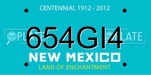 654GI4 New Mexico License Plate