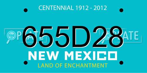 655D28 New Mexico License Plate