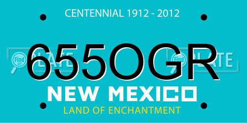 655OGR New Mexico License Plate