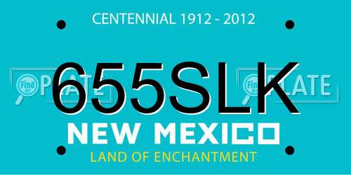 655SLK New Mexico License Plate