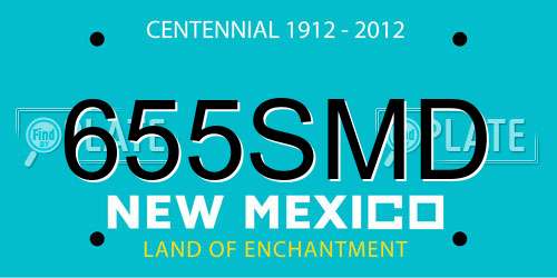 655SMD New Mexico License Plate