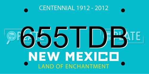 655TDB New Mexico License Plate