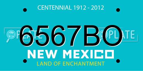 6567BO New Mexico License Plate