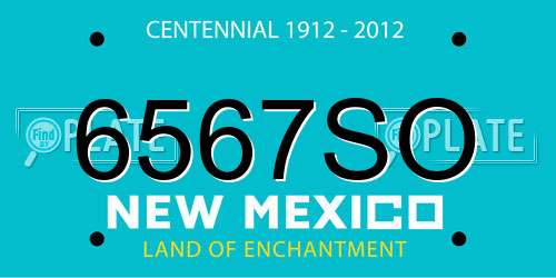 6567SO New Mexico License Plate
