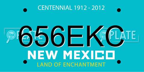 656EKC New Mexico License Plate