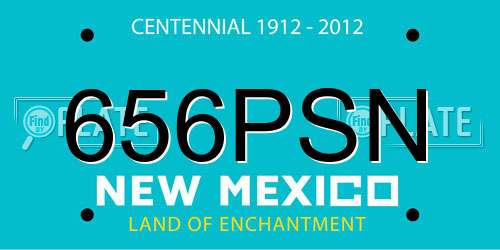 656PSN New Mexico License Plate