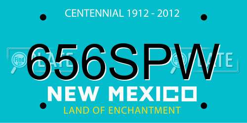 656SPW New Mexico License Plate