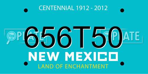 656T50 New Mexico License Plate