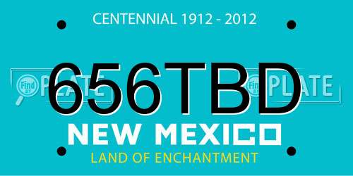 656TBD New Mexico License Plate
