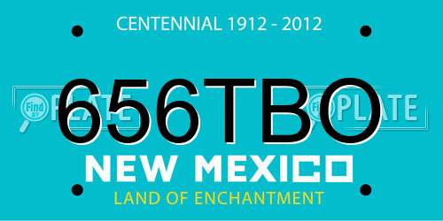 656TBO New Mexico License Plate