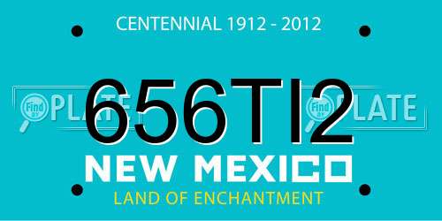 656TI2 New Mexico License Plate