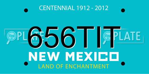 656TIT New Mexico License Plate