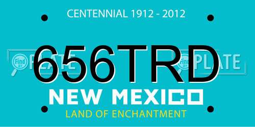 656TRD New Mexico License Plate