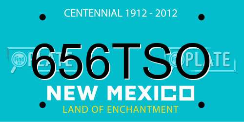 656TSO New Mexico License Plate