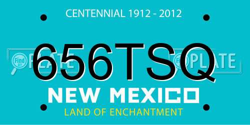 656TSQ New Mexico License Plate