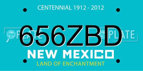 656ZBD New Mexico License Plate