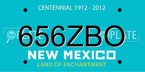 656ZBO New Mexico License Plate