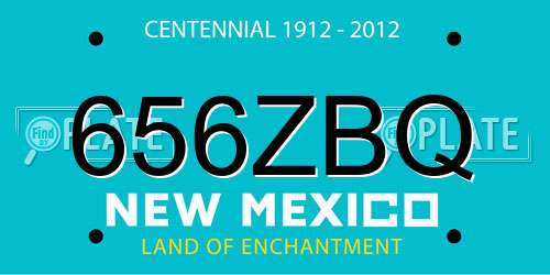 656ZBQ New Mexico License Plate